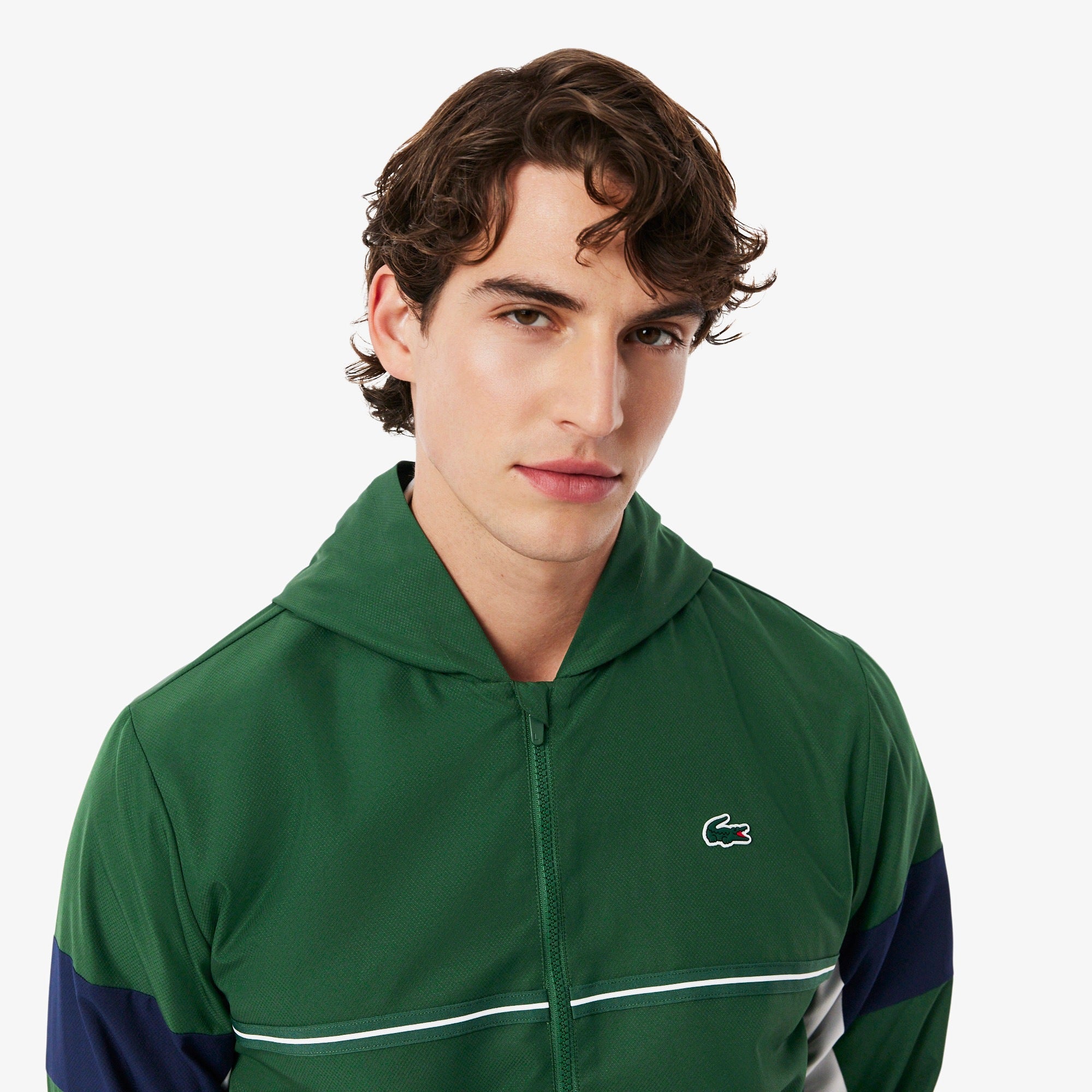 Lacoste chaqueta de chándal deportiva con bloques de color