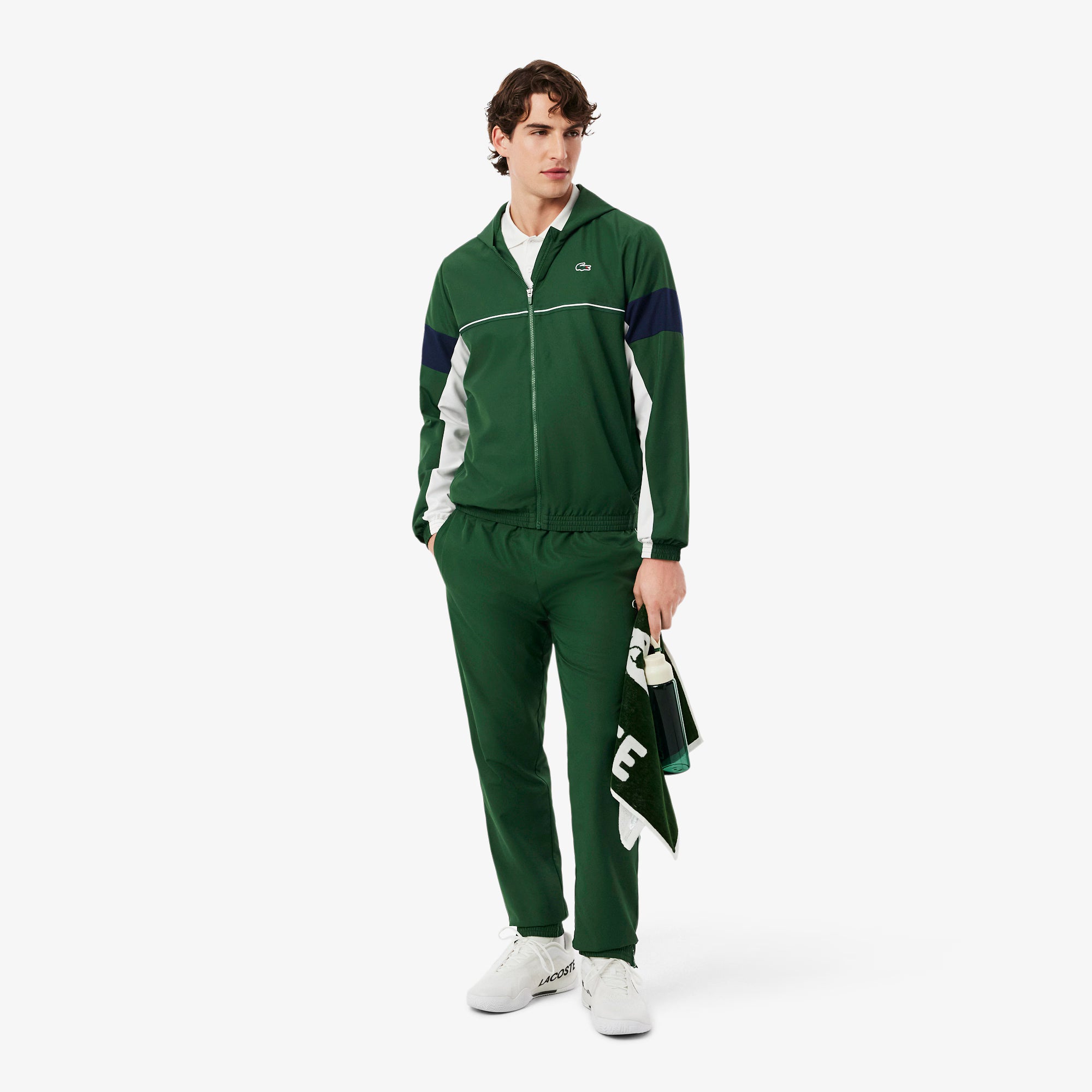 Lacoste chaqueta de chándal deportiva con bloques de color