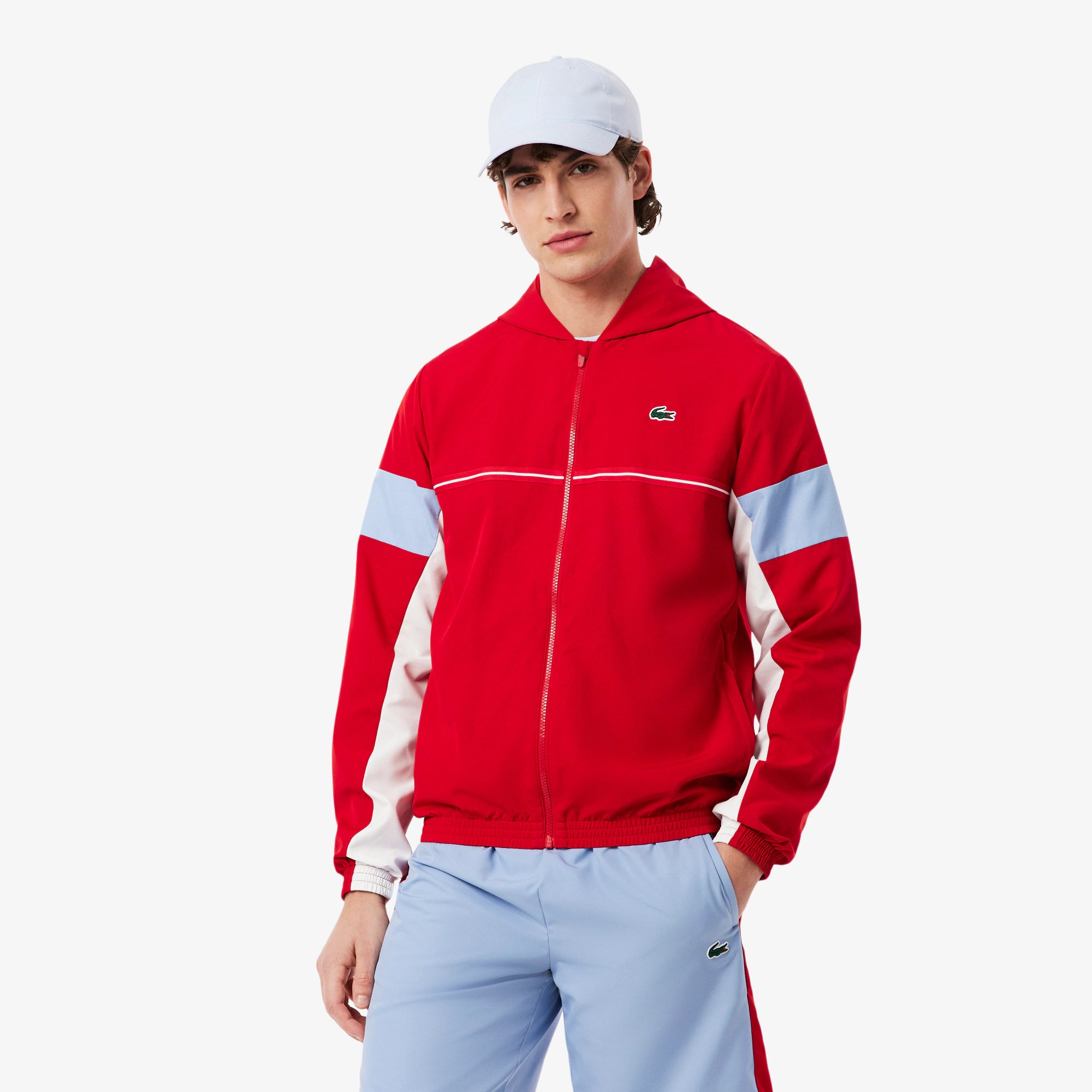 Lacoste chaqueta de chándal deportiva con bloques de color
