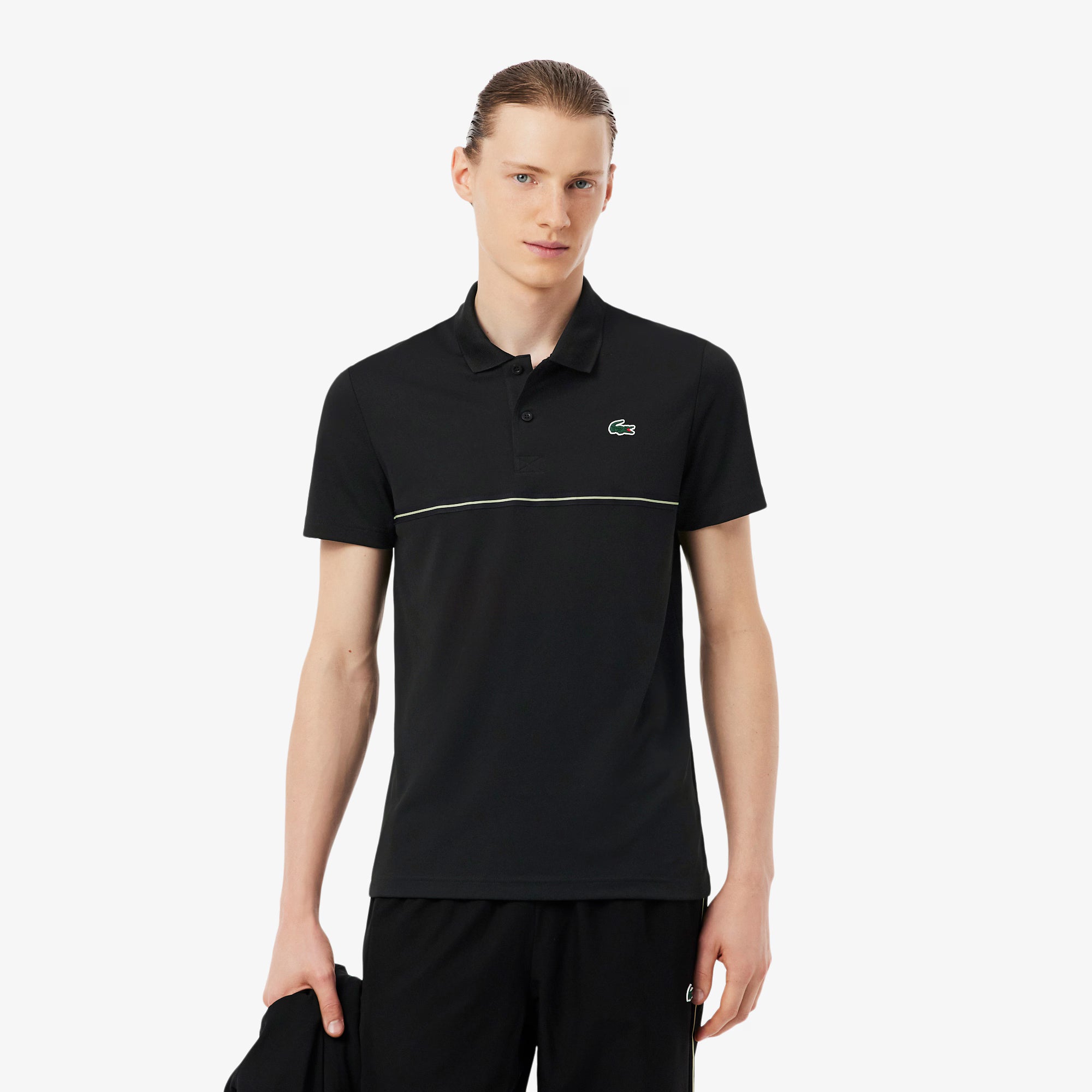 Lacoste polo deportivo con estampado Ultra-Dry black