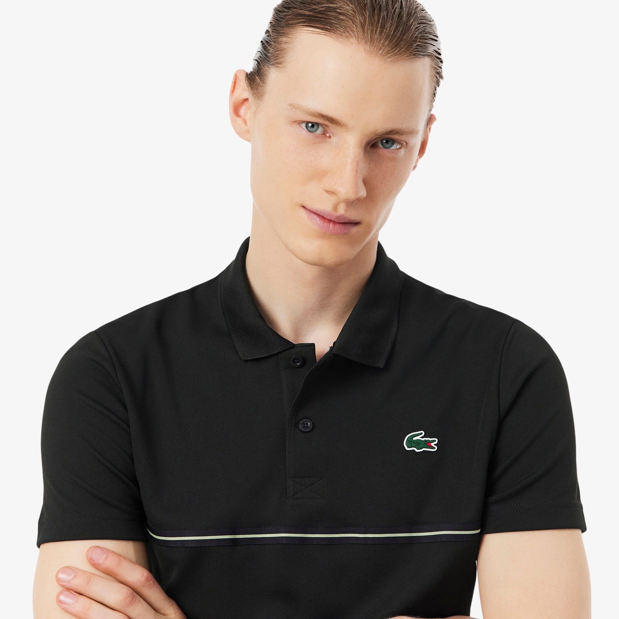 Lacoste polo deportivo con estampado Ultra-Dry black