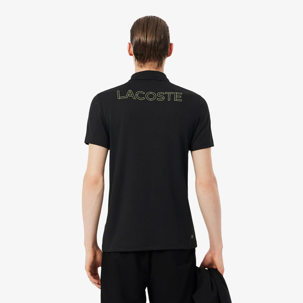 Lacoste polo deportivo con estampado Ultra-Dry black