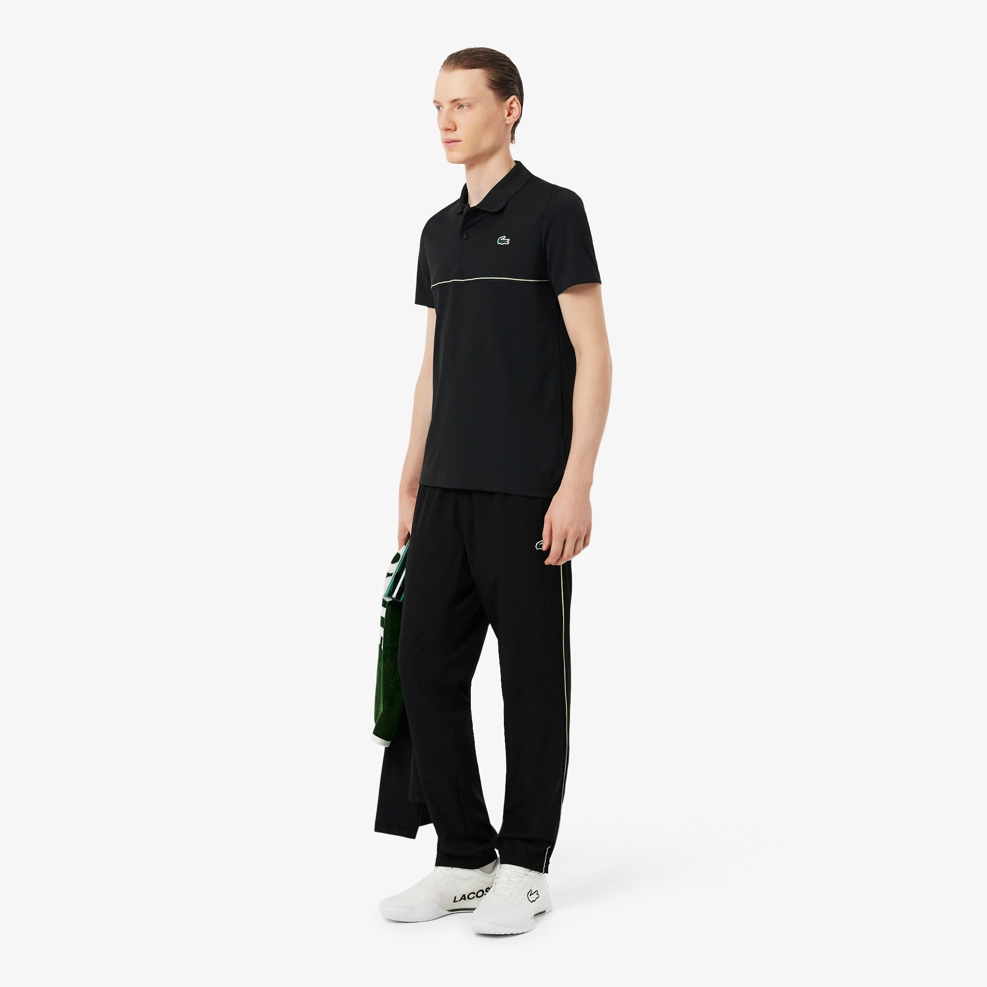 Lacoste polo deportivo con estampado Ultra-Dry black