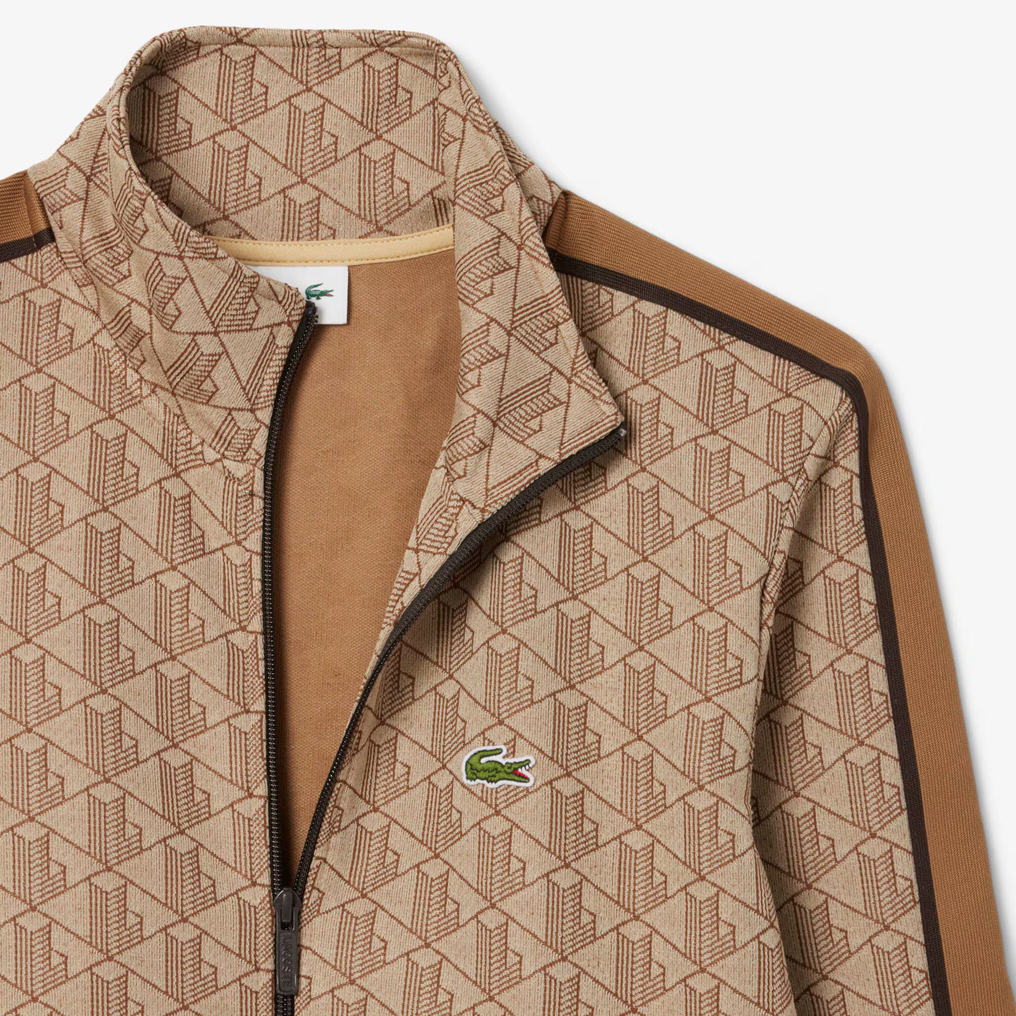 Lacoste chaqueta de chándal con cremallera de jacquard Paris