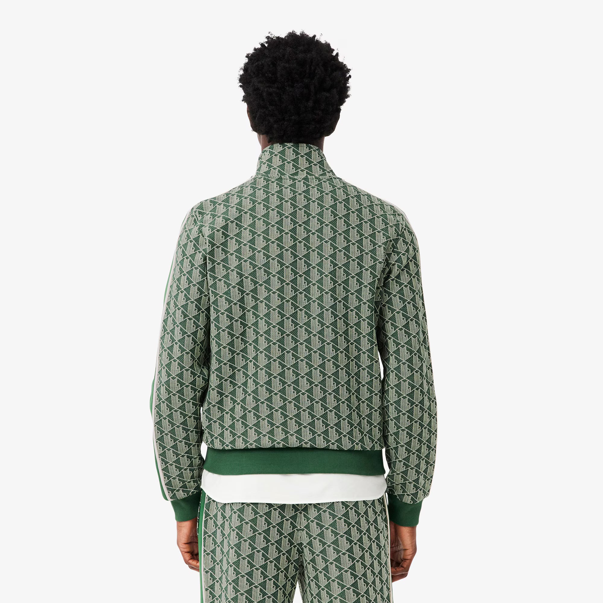 Lacoste chaqueta de chándal con cremallera de jacquard Paris