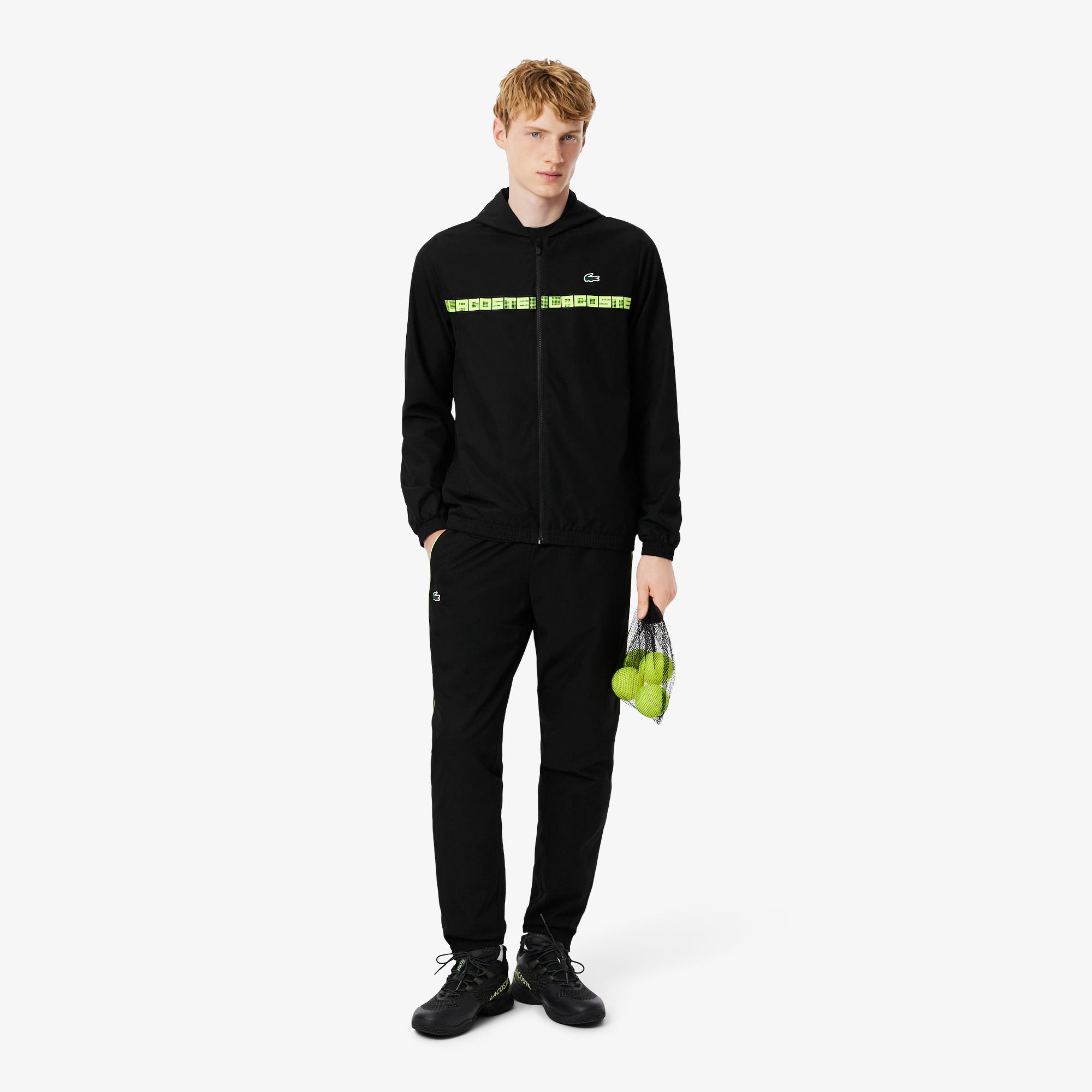 Lacoste chándal de tenis con raya con logotipo