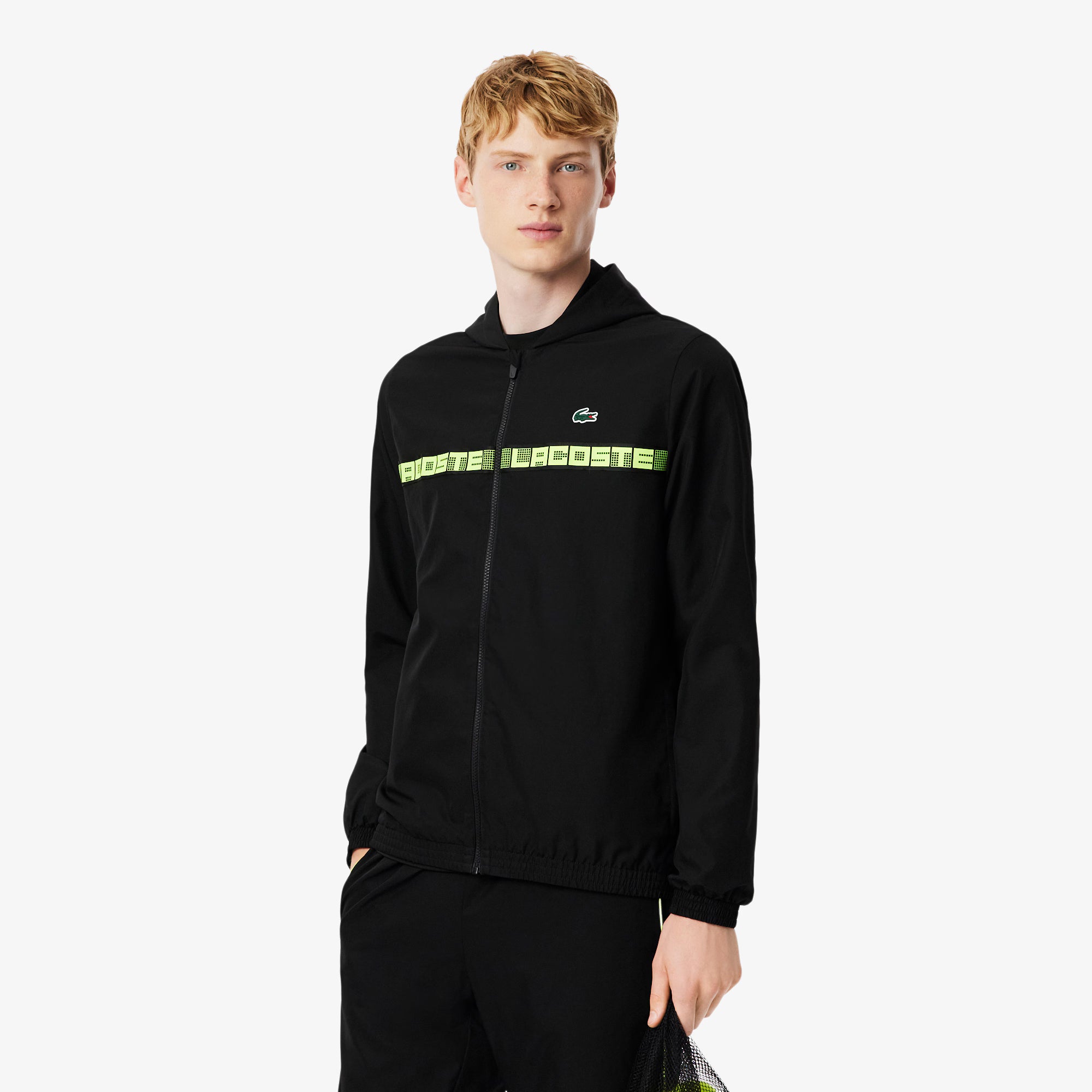 Lacoste chándal de tenis con raya con logotipo