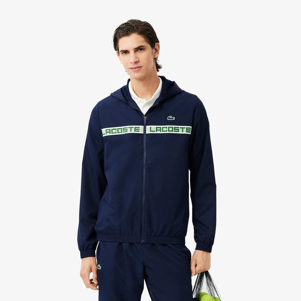 Lacoste chándal de tenis con raya con logotipo