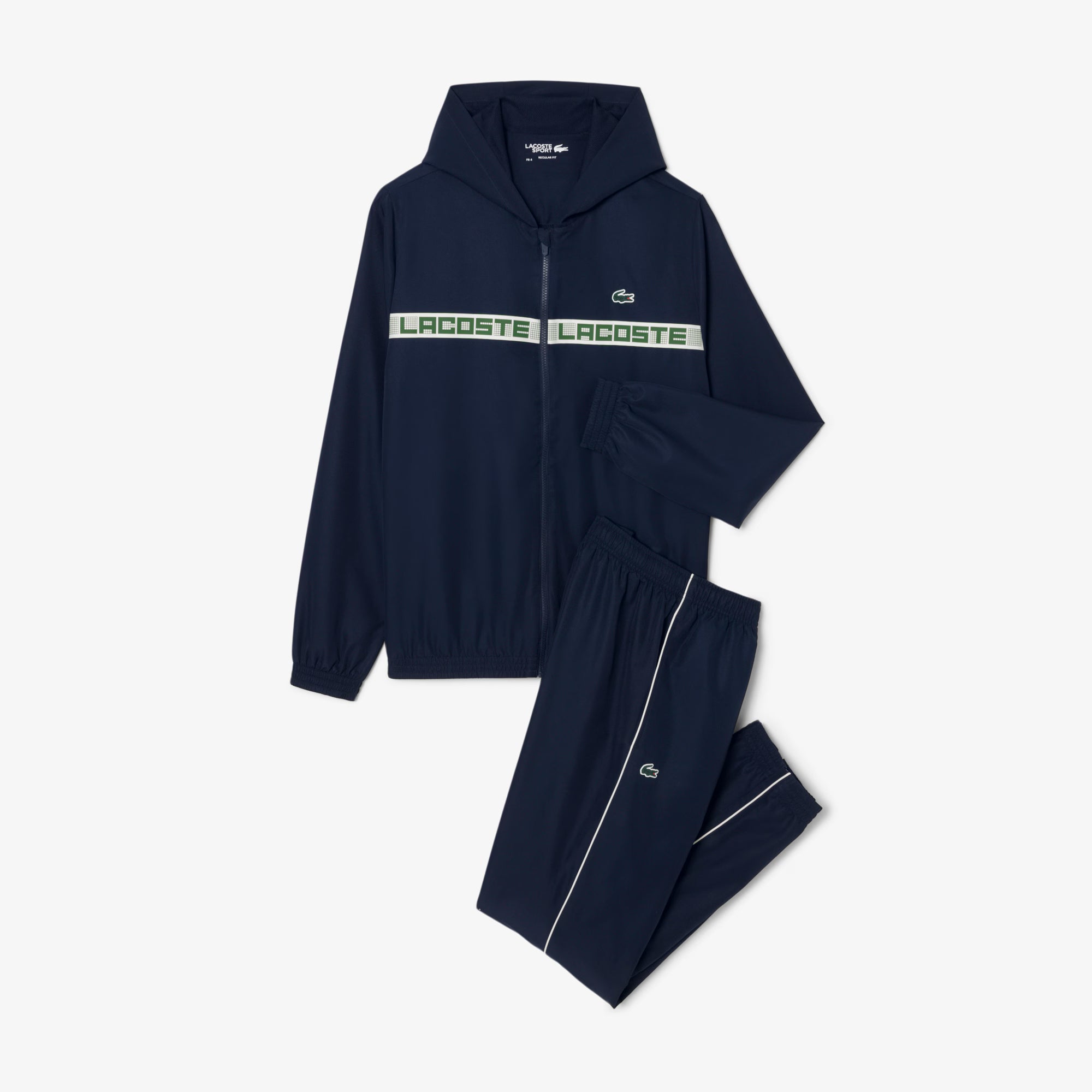 Lacoste chándal de tenis con raya con logotipo