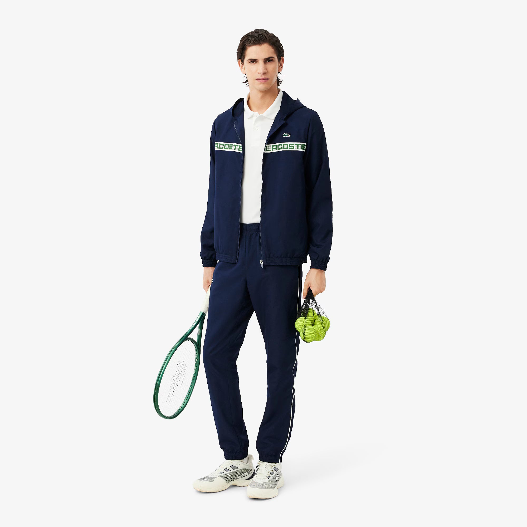 Lacoste chándal de tenis con raya con logotipo
