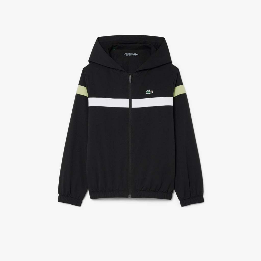 Lacoste niño chándal de tafetán diamantado negro