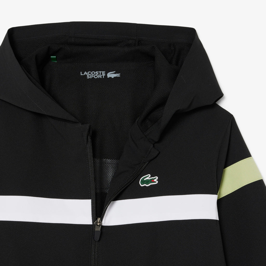 Lacoste niño chándal de tafetán diamantado negro