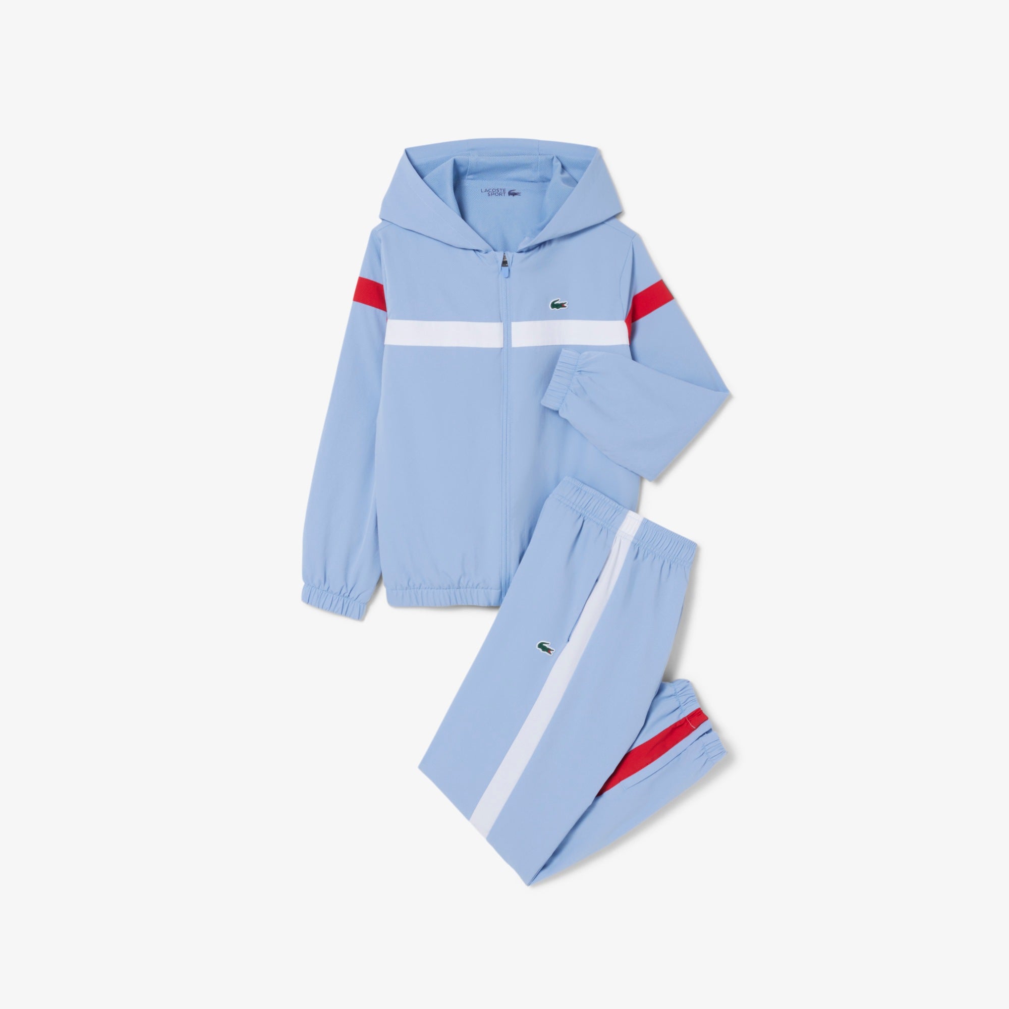 Lacoste niño chándal de tafetán diamantado azul claro