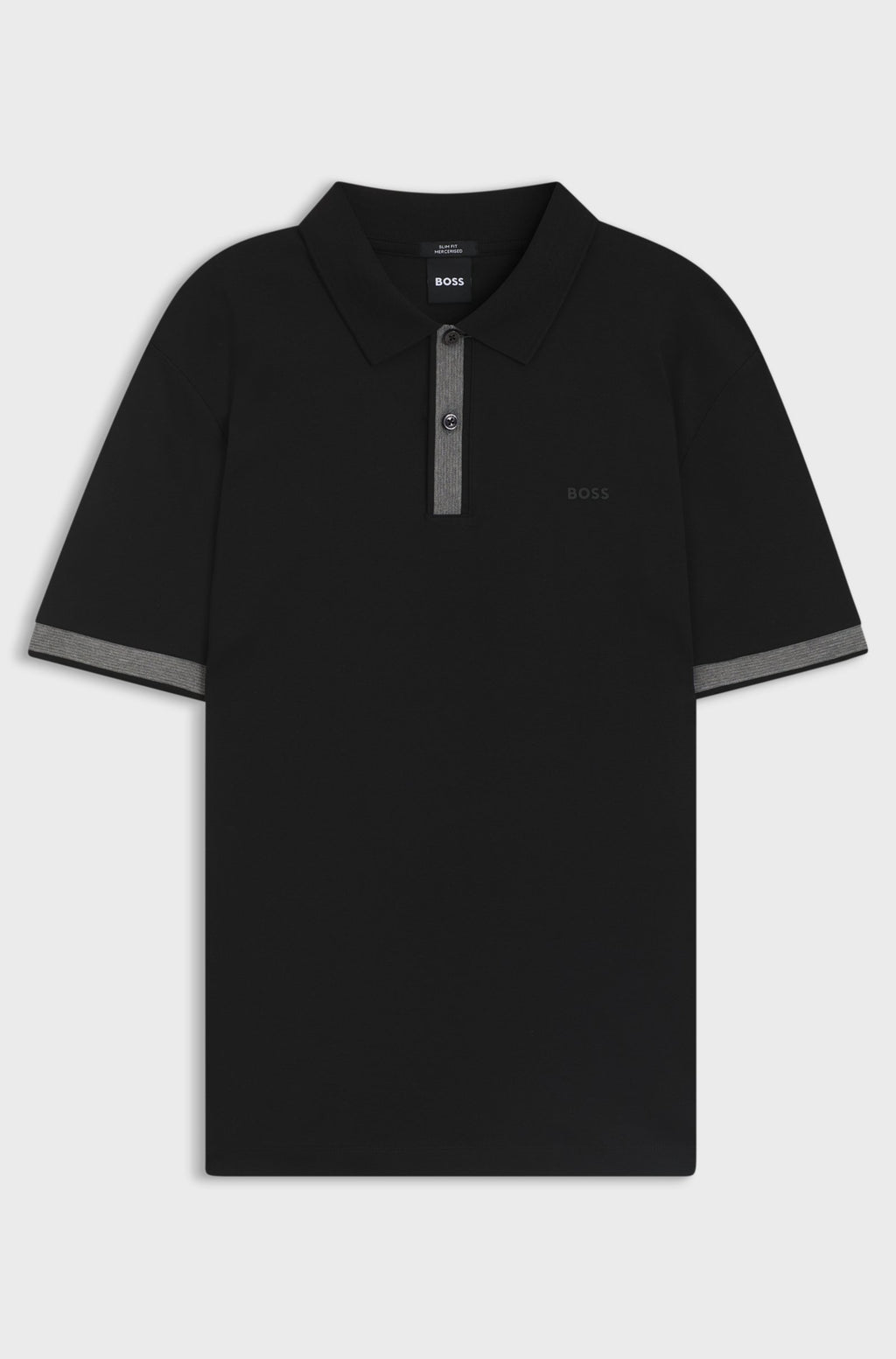Hugo Boss slim fit polo shirt in mercerized cotton with structured details 