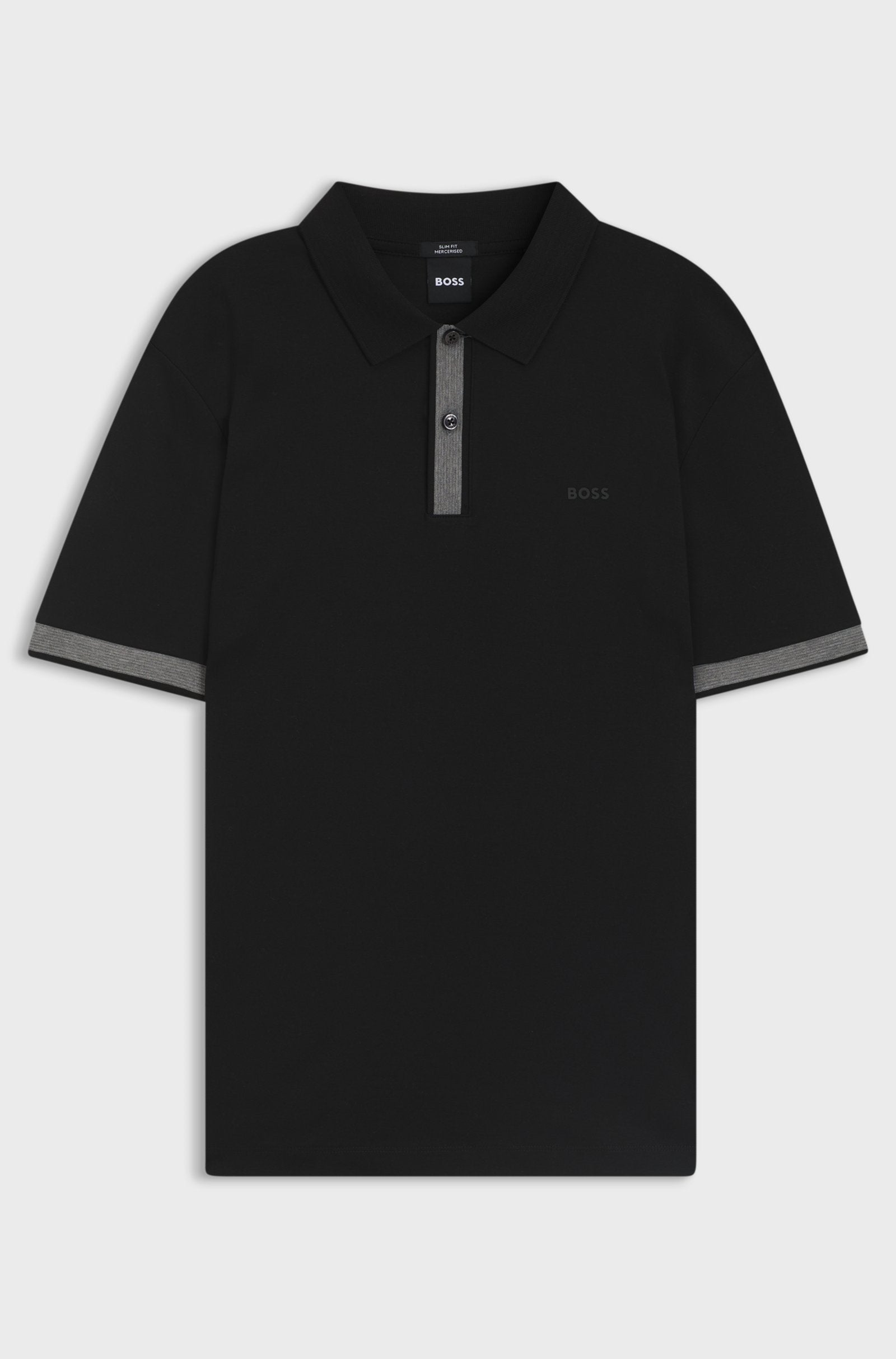 Hugo Boss Polo slim fit de algodón mercerizado con detalles estructurados