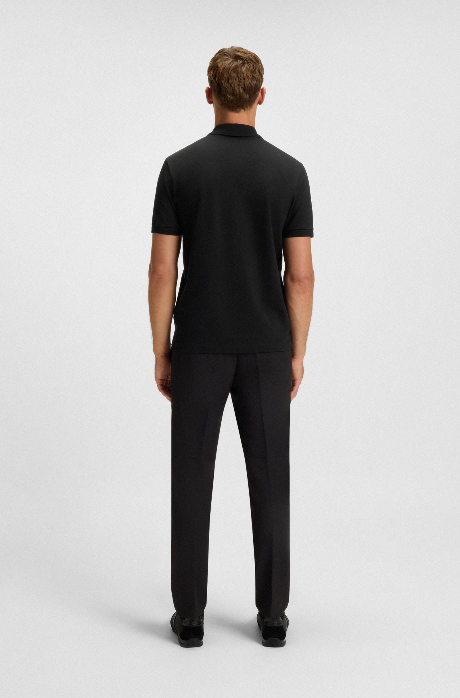 Hugo BossPolo Paddy con tapeta a rayas y logotipo