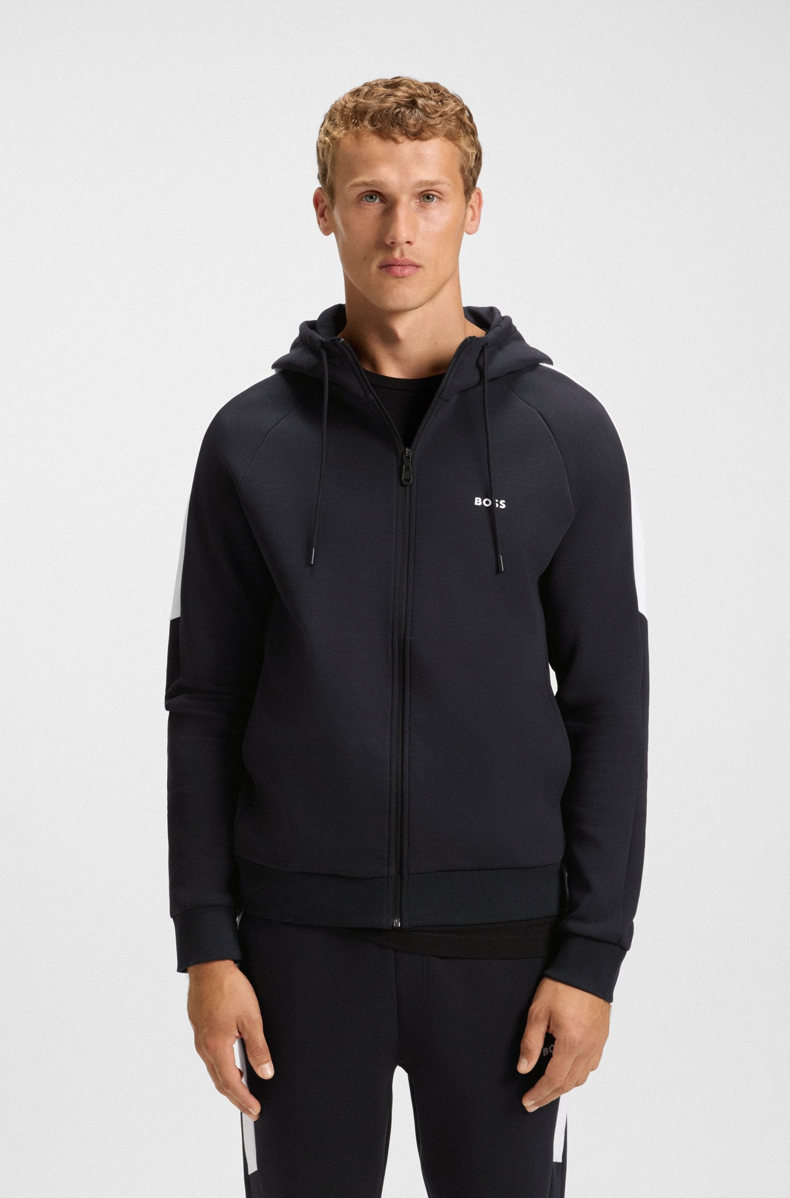 Hugo Boss Chándal en algodón elástico con apliques en contraste